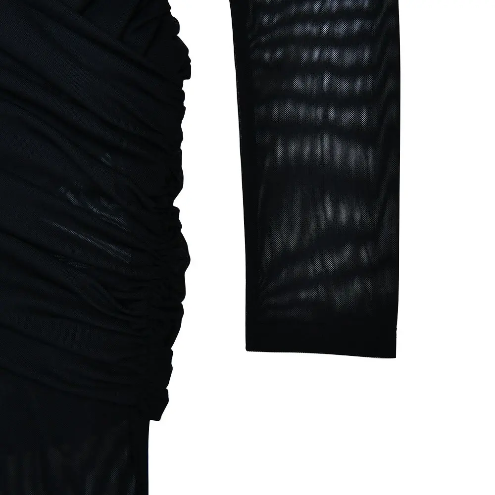 Combinaison noire transparente manches longues – Image 7