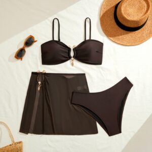 Maillot de bain 3 pieces chocolat
